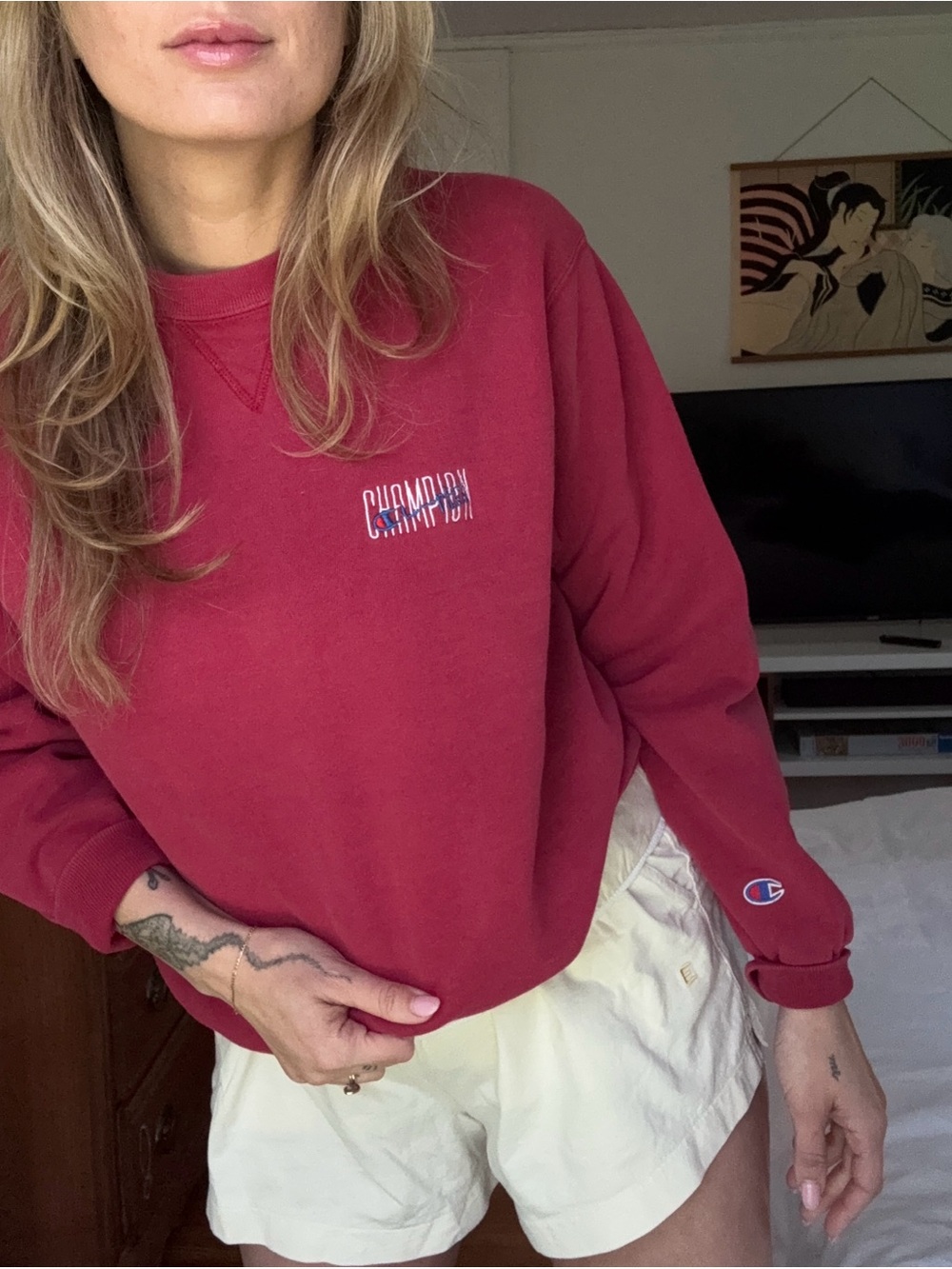 Vintage raspberry champion sweatshirt